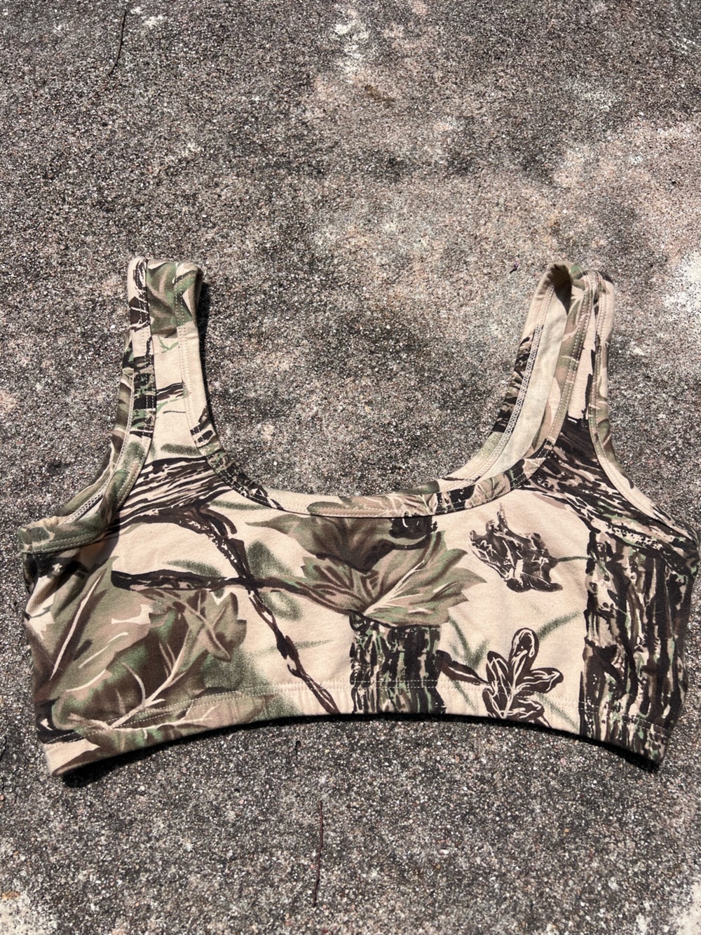ARQ Wide Strap Bra in Camo size medium